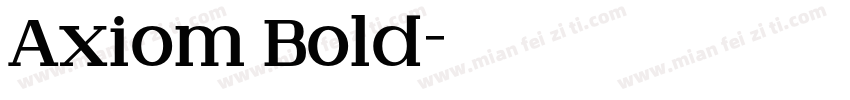 Axiom Bold字体转换